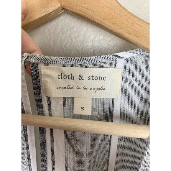 Cloth & Stone Linen Blend Striped Jumpsuit - Picture 7 of 9